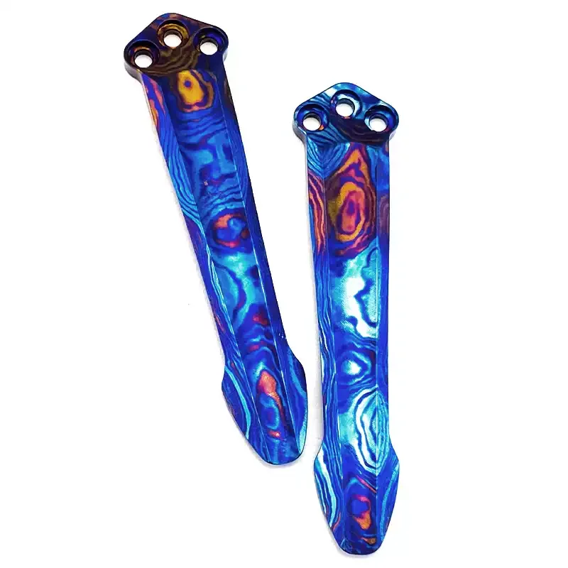 Фото Клипса Timascus Deep Carry для ножей Benchmade Griptilian 551, Bugout 940 и Emerson CQC с 3 титановыми винтами №2