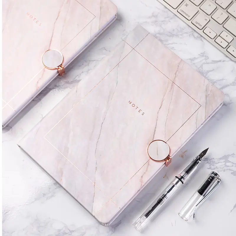 

Thickened Notebook Nordic Marble Student Diary Notepad Fresh Notebook