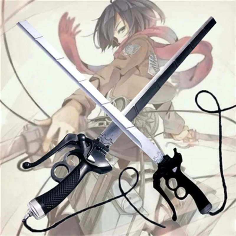 

Косплей 95 см атака на Титанов Mikasa двойной нож меч акерама ривамика левимика ролевая игра черный/белый нож Prop оружие