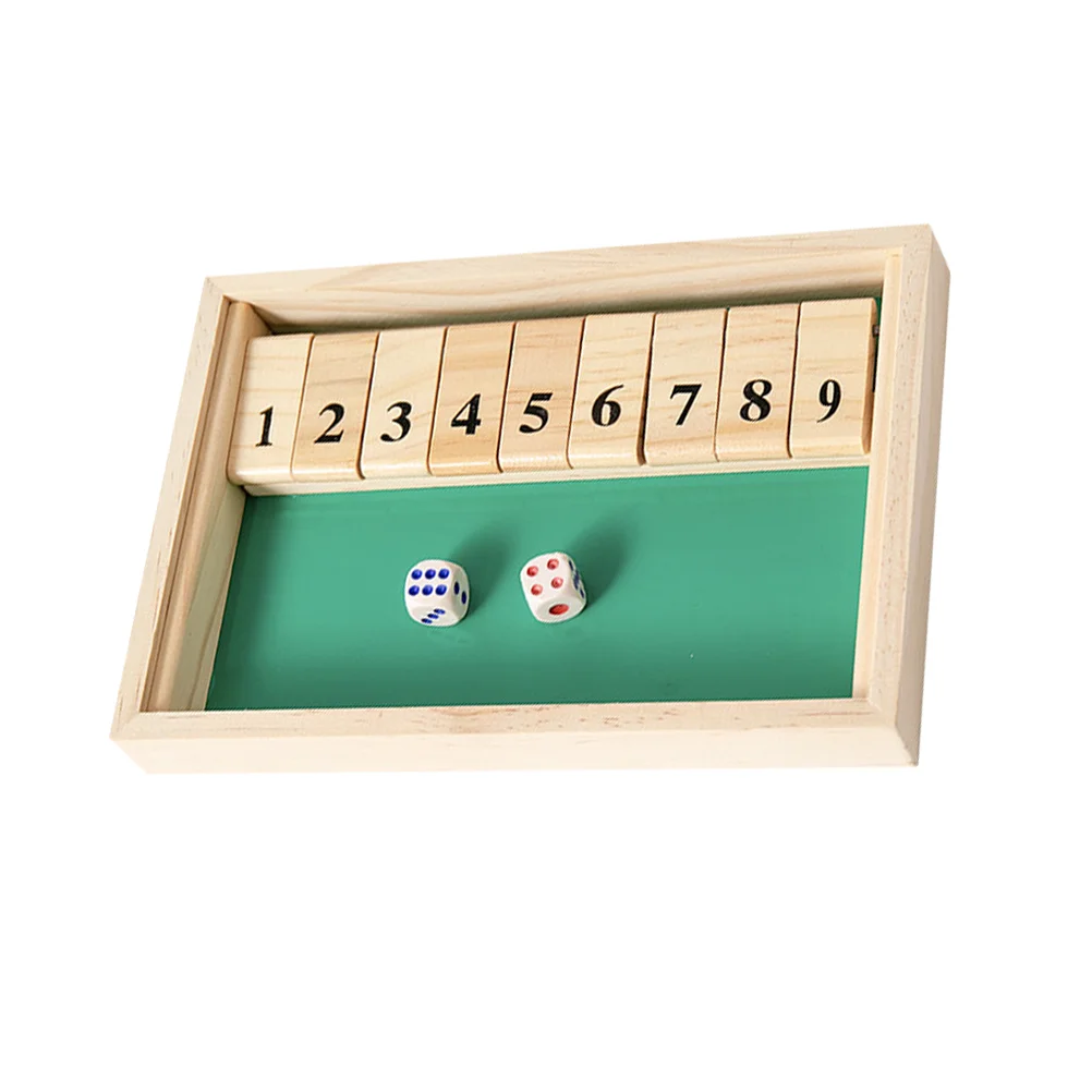 Toys Kids Classic Dice Board Game Wooden Dice Puzzle Game Number Board Game Shut The Box Drinking Game Shut The Box Math Game