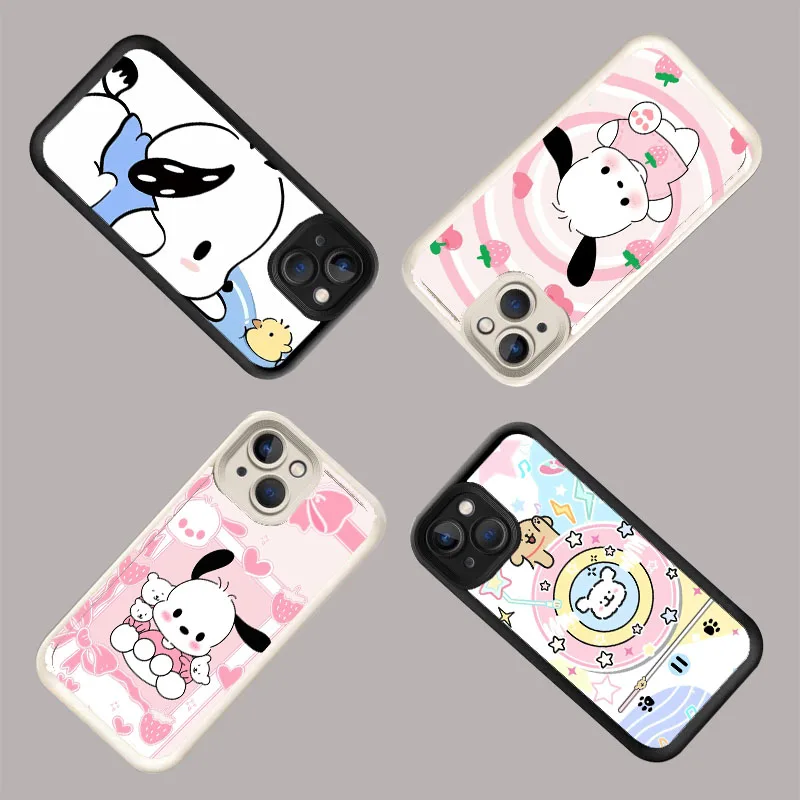 WB-24 Белый ступенчатый чехол из ТПУ с помпонами для Huawei Pura 70 mate 50 P60 40 nova 11 10 9 Y90 Pro