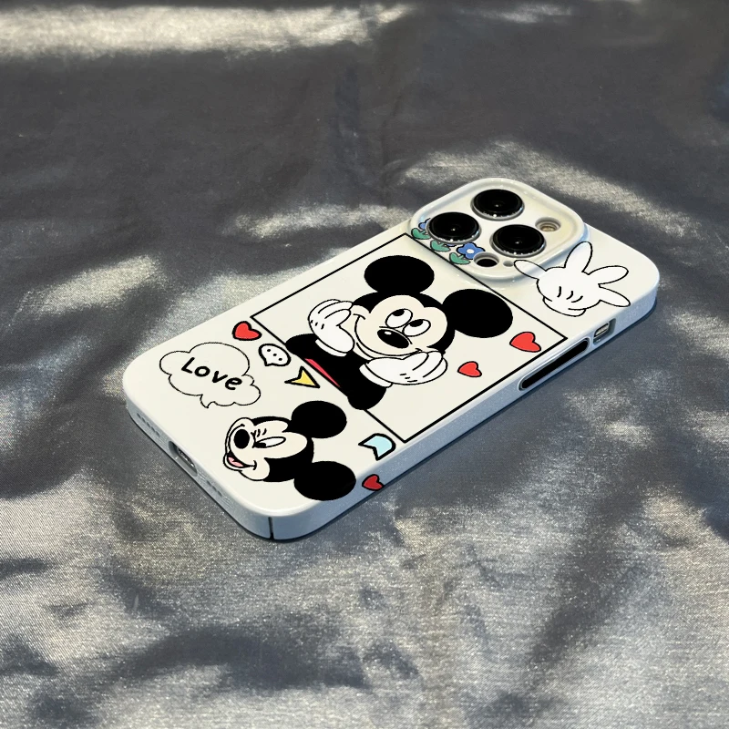 

Disney Mickey Mouse CuteNew Luxury Hard Feilin Phone Case For iPhone 14 13 12 /Samsung S23 S22 /Note 12 11T Pro