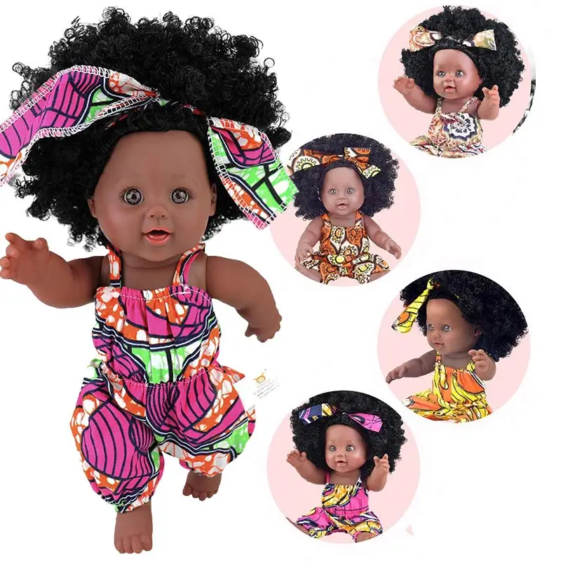 

Кукла медсестринская черная силиконовая, 30 см, 12 дюймов