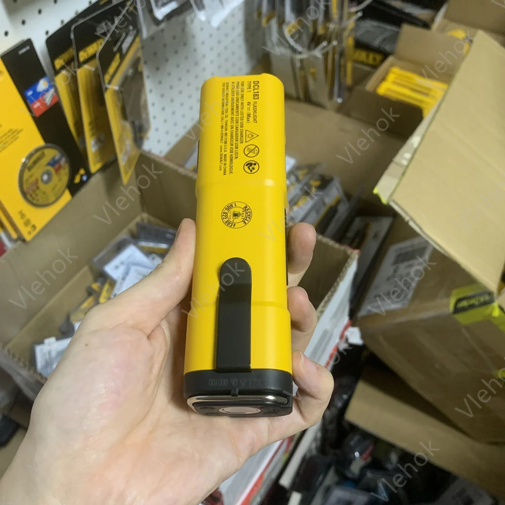 DEWALT DCL183 светодиодный фонарик IP54 3-режимное точечное боковое освещение с зажимом