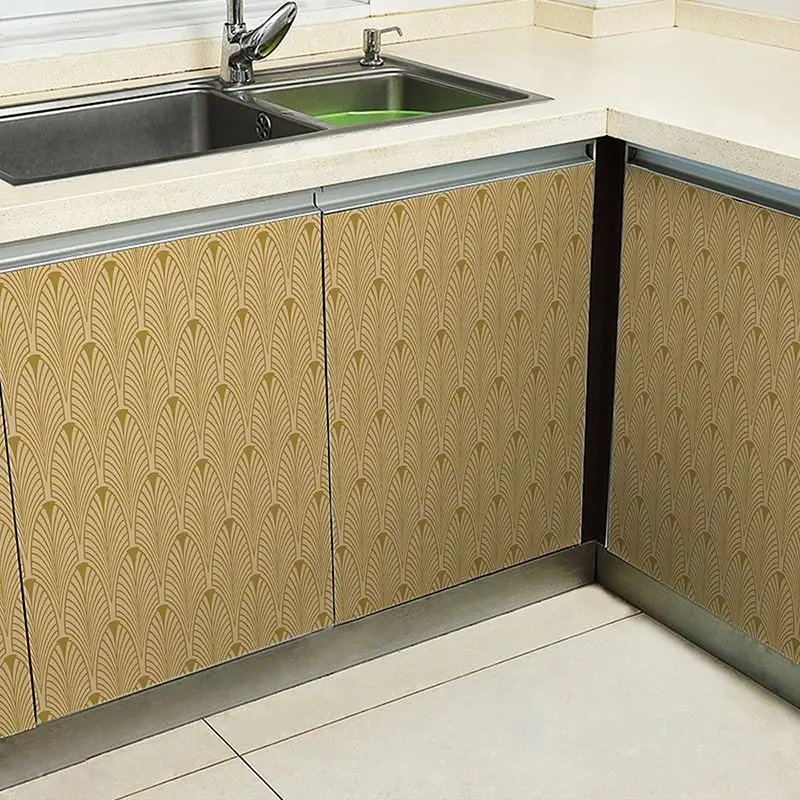 

Thickened Self-adhesive Cabinet Sticker Kitchen Oil Proof Film Washable Furniture Decoration Wallpaper Wall Sticker Dormitory