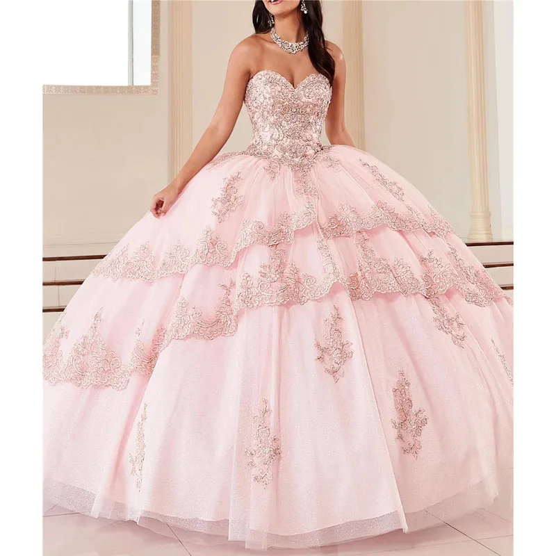 

Quinceanera Dresses 2022 Ball Gown Appliques Crystals Court Train vestido de 15 anos Lace-Up Sweet 16 Dresses With Jacket