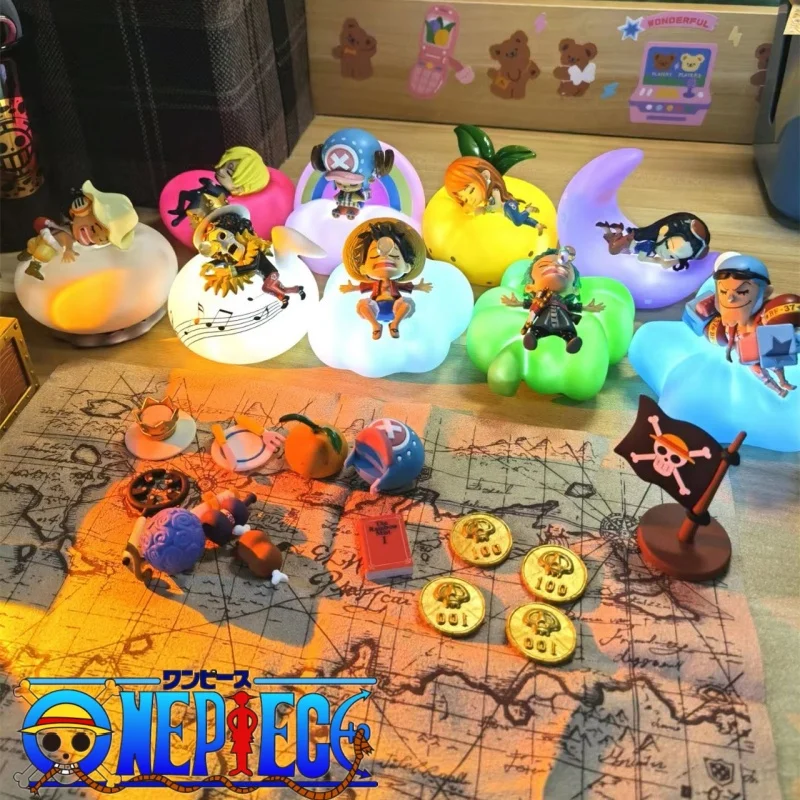 Горячая аниме One Piece Box Night светильник Luffy Zoro игрушки Санджи и нами Chopper фигурки