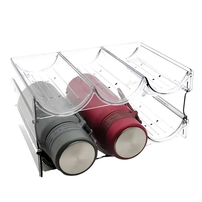 

Water Bottle Organizer Desk Storage Display Shelf Stackable Kitchen Pantry Organization Water Bottle Organizer Cabinet Fridge