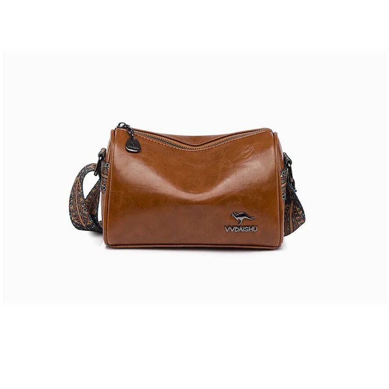 

2023 New Fashion Soft PU Leather Women Pillow Handbags Wide Strap Female Shoulder Bags Cross Body Brand Lady Casual Boston Bag