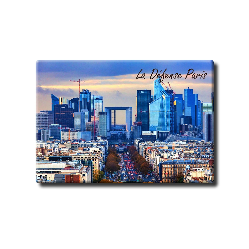 

French Paris "New Triumphal Arch" Tourist Souvenir Tinplate Magnetic Refrigerator Sticker Rigid Creative Home Decoration 27092