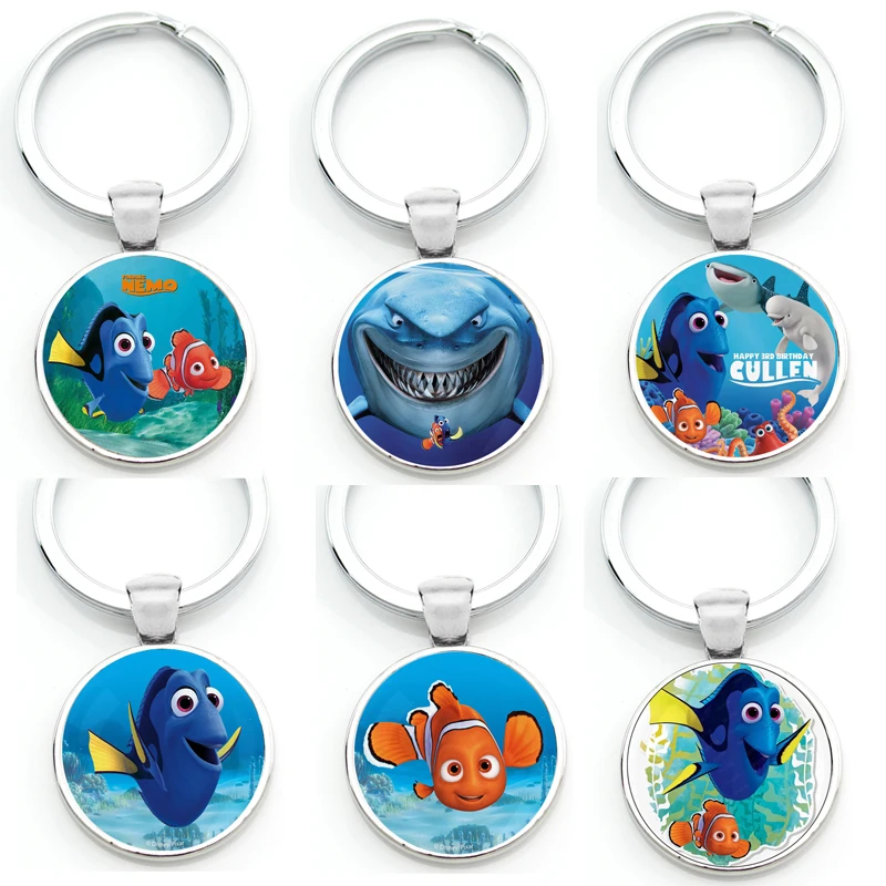 Круглый брелок с подвеской брелок-фурнитура Немо-Дори Марлин черепаха Арт цитаты