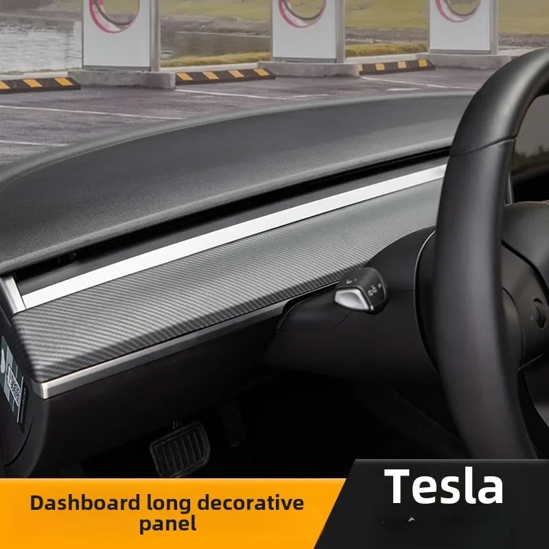 Для Tesla Model 3/Y отделка приборной панели наклейка на панель центральной консоли