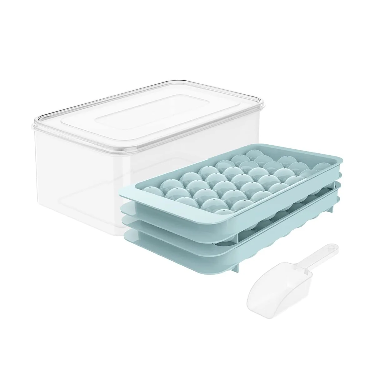 

Round Ice Tray, Ice Mold for Refrigerator, Spherical Ice Tray for Ice-Cold Cocktails, Tea and Coffee