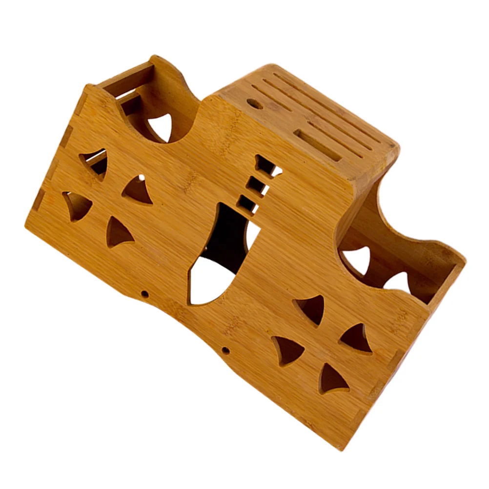 

Holder Blockkitchen Woodenstand Rack Storagecountertop Cutters Scissor Butcher Wood Utensil Draining Cutlery Organizer Household