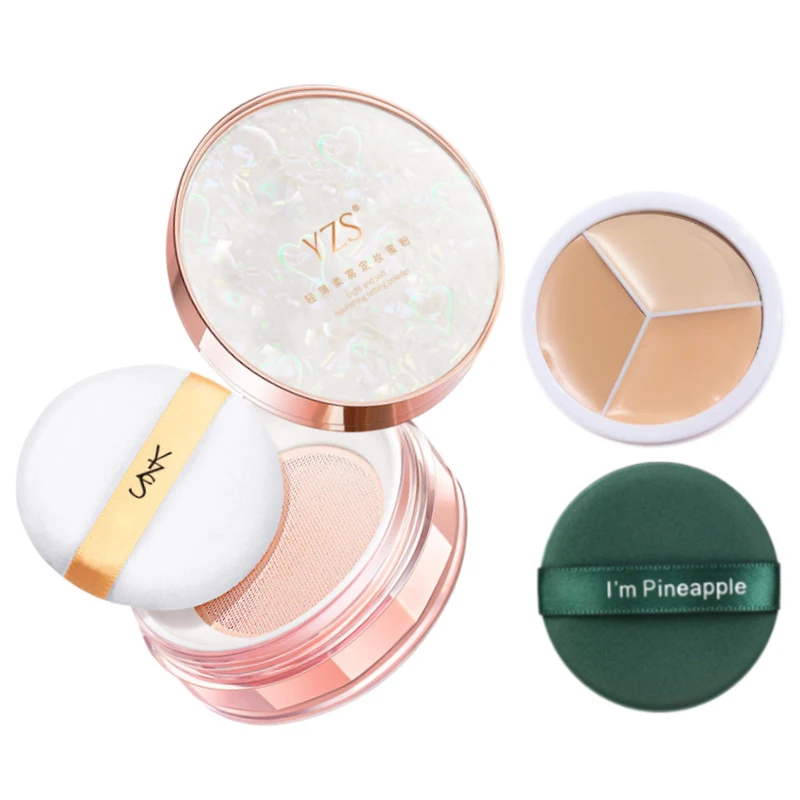 

YZS Face Loose Powder Mineral Waterproof Concealer Matte Setting Finish Makeup Oil-control Same as FV Cosmetics Hair Powder