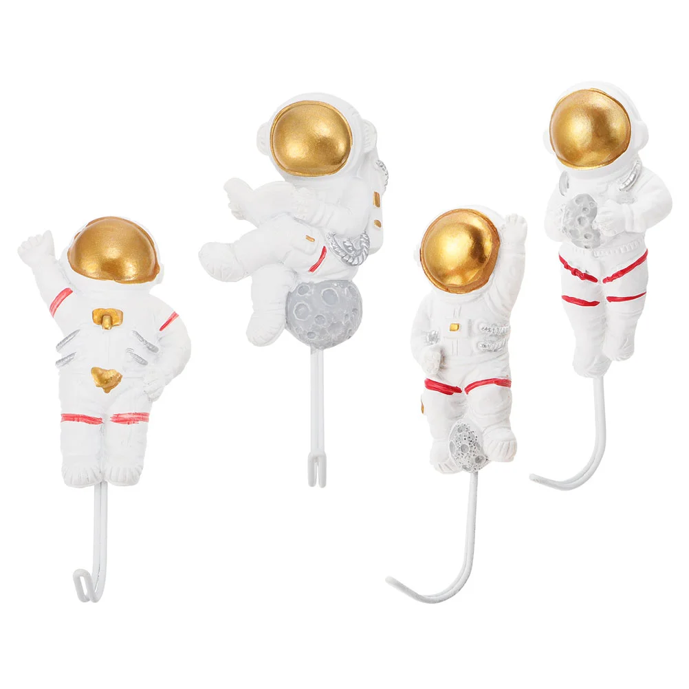 

Очаровательный настенный крючок с астронавтом, 4 шт., крючок для двери, задней части одежды, крючок на стену