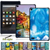 tablet hard case for fire 75th7th9thhd 105th7th9thhd 86th7th8th painting pattern slim cover protective shell