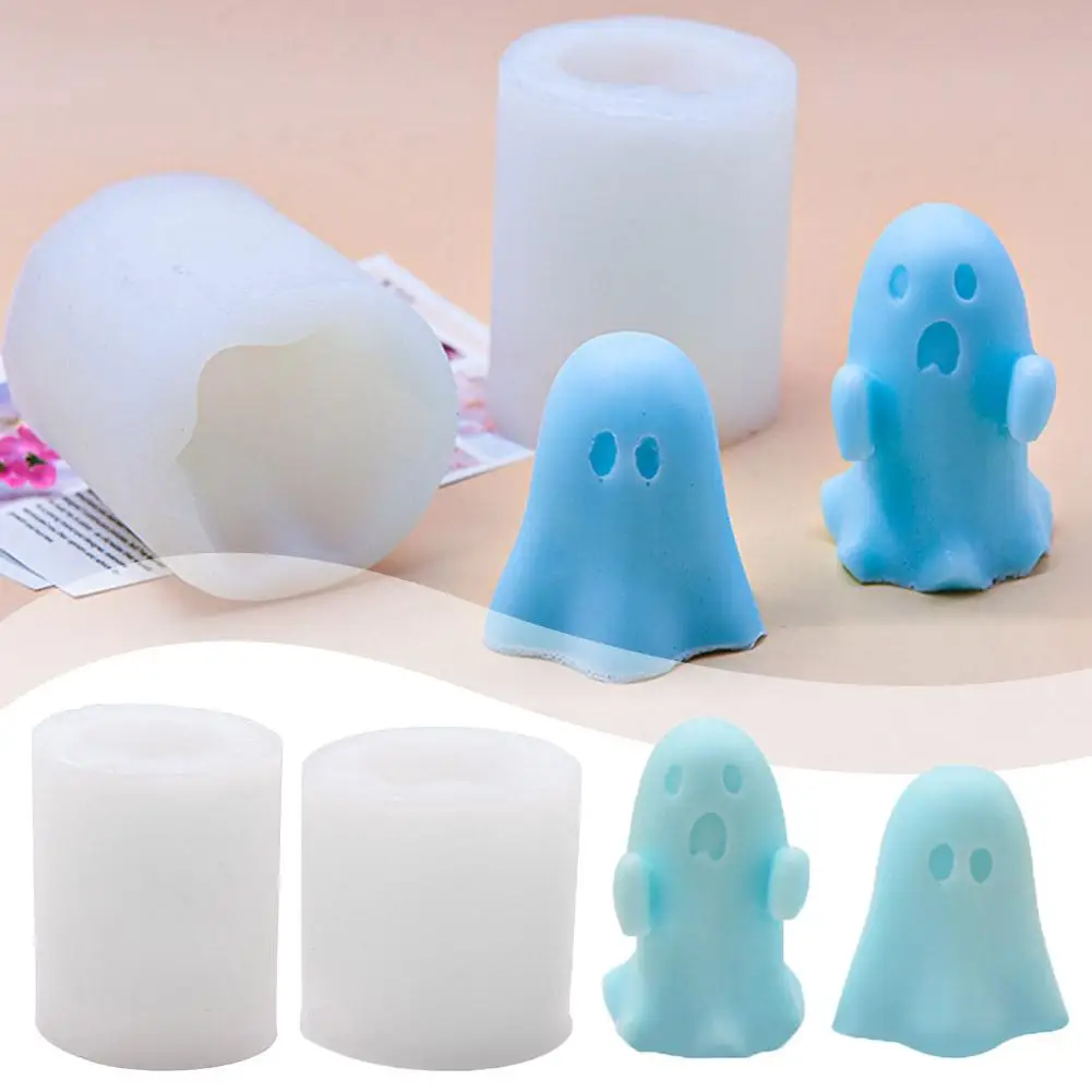 

Halloween Diy Funny Ghost Candle Silicone Mold Moulds Made of Handmade Soap for Grimace Puppet Aromatherapy Candle Ornament R5S4