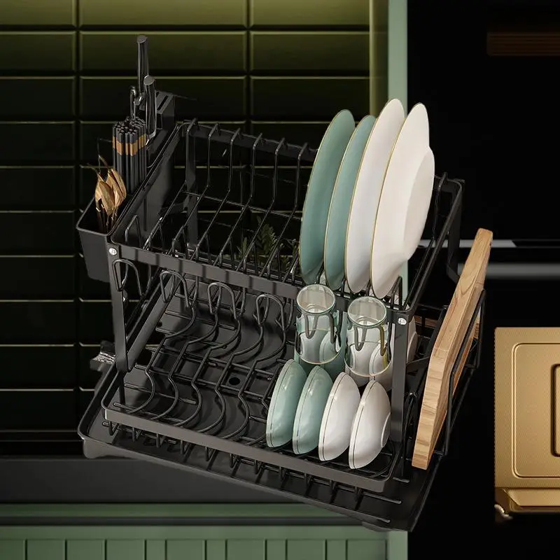 

Multi-functional Kitchen Storage Rack and Dish Draining Rack - The Ultimate Solution for Organizing Your Kitchen Space