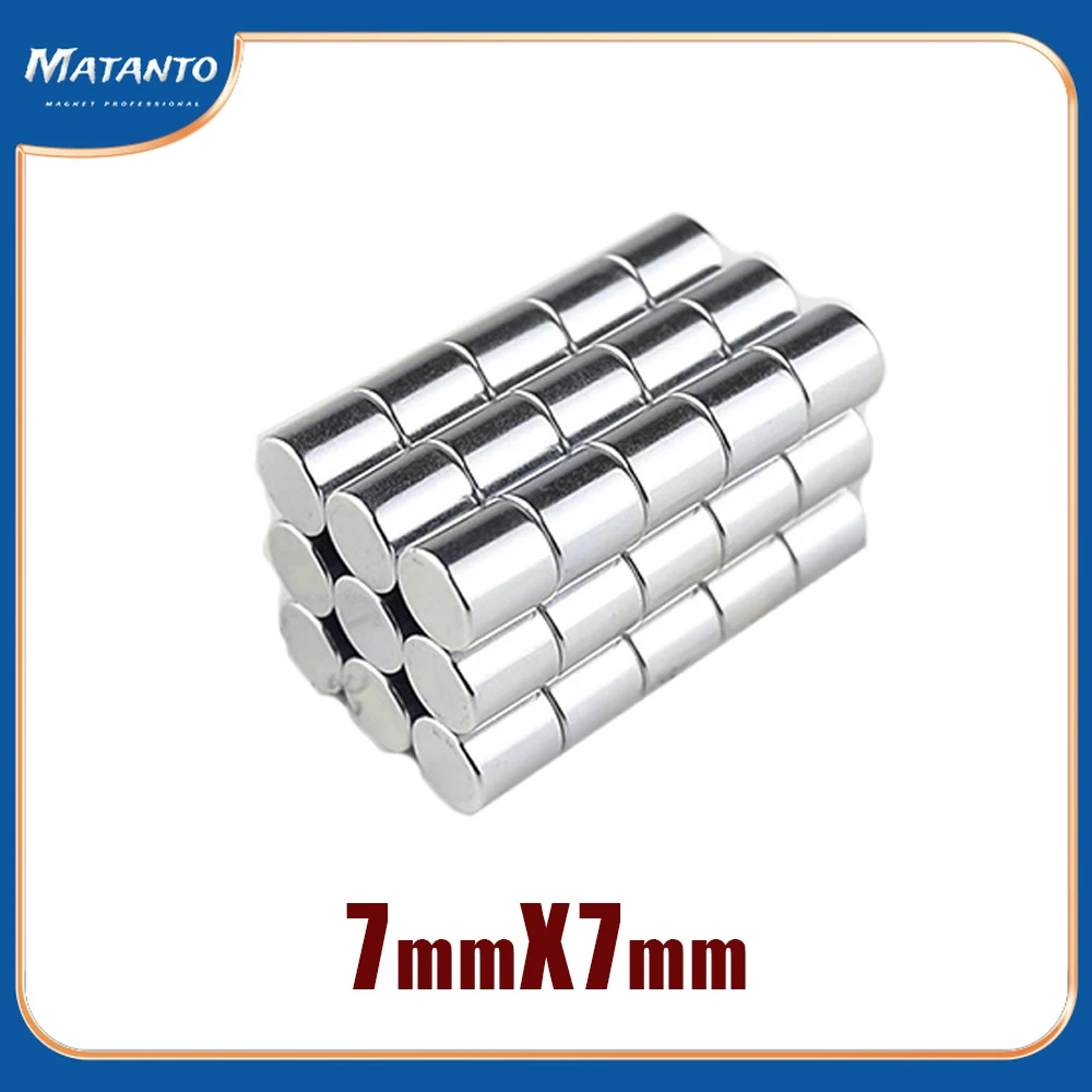 

5-500Pcs Neodymium Magnet 6x30 7x1.5 7x2 7x7 7x10 mm N35 NdFeB Round Super Powerful Strong Permanent Magnetic imanes Disc