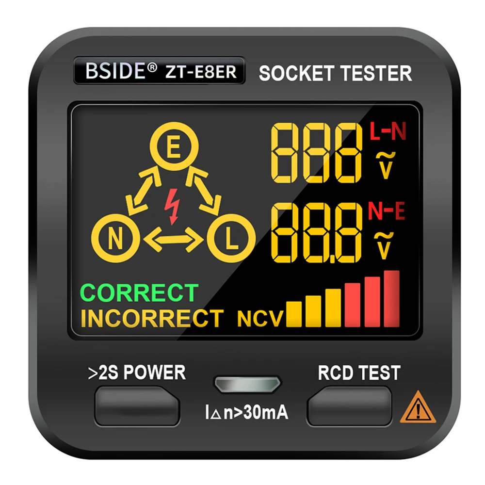 

Интеллектуальный тестер розеток BSIDE ZT-E8