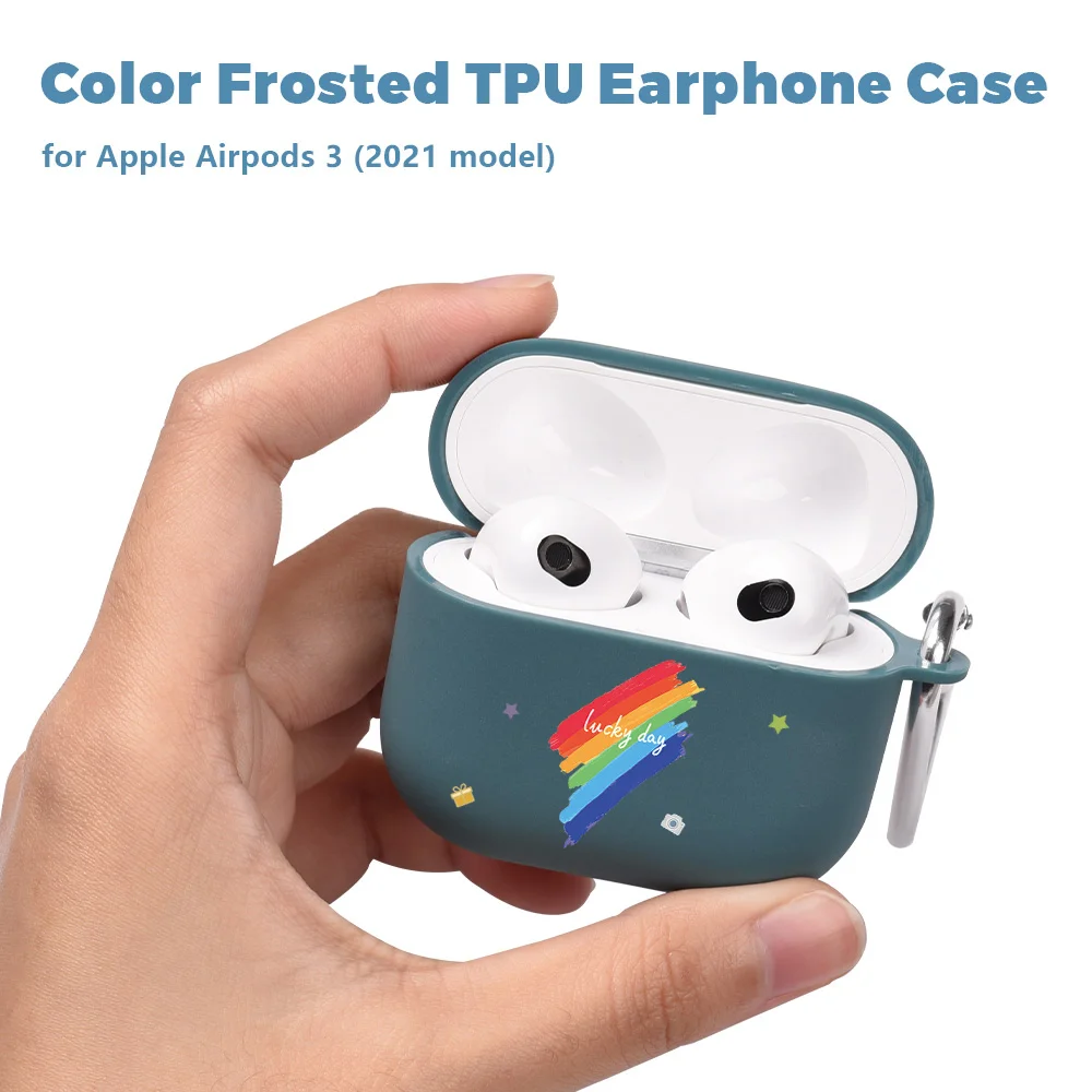 

Earphone Case for Apple Airpods Pro Colored Frosted TPU Case for Airpods 3 2 1 3rd 2nd Gen Rainbow Headset Protective Cover Capa