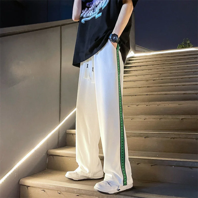 

2022 Men's Fashion Trend 3 Color Casual Pants Cotton Side Stripe Printing Joggers Sweatpants Fashion Homme Trousers Size M-5XL