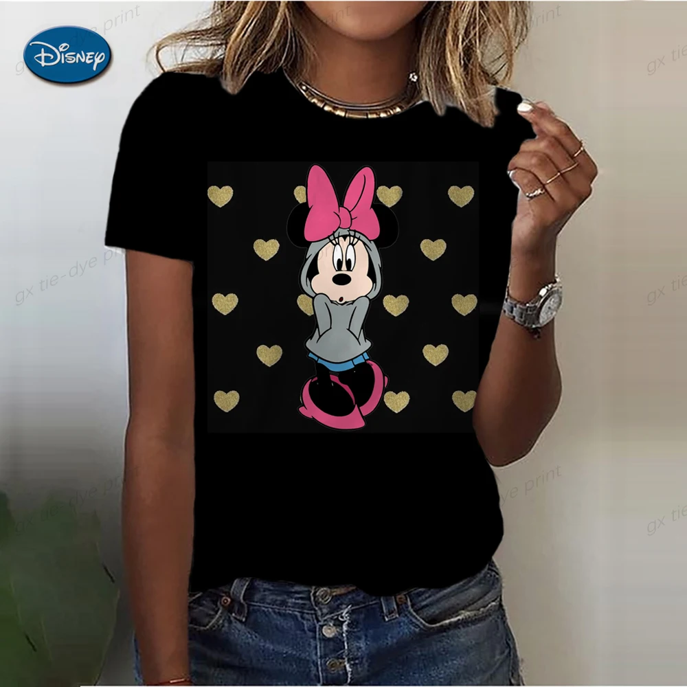 

Женская футболка с рисунком Микки Мауса, с коротким рукавом