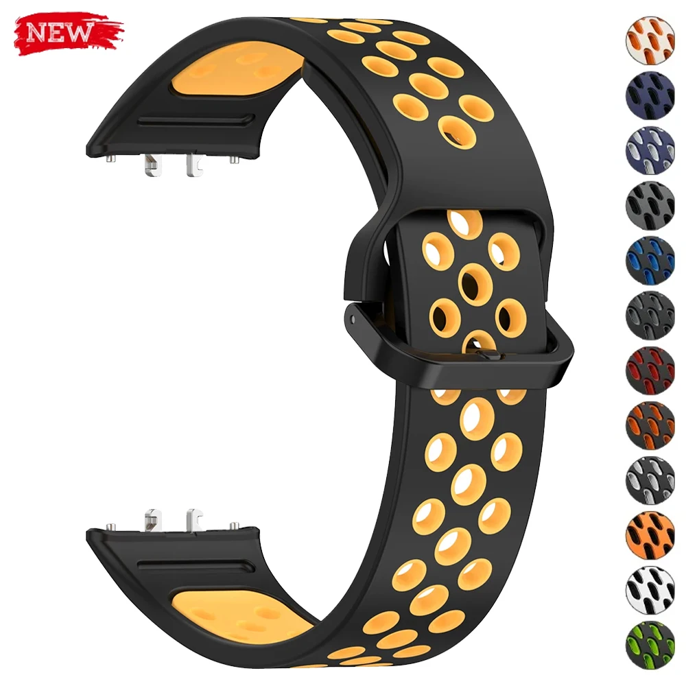 sportowy oddychający silikonowy pasek do Samsung Galaxy Fit 3 inteligentna bransoletka na nadgarstek dwukolorowy