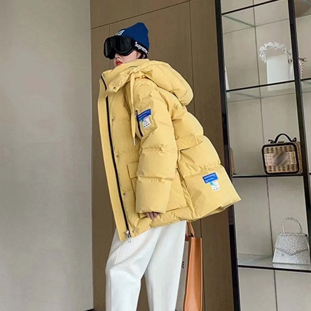 Winter White Duck Down Jacket Women 2021 New Mid-length Workwear Thick Beautiful Padded Jacket Unisex Outdoor Skiing Below Zero