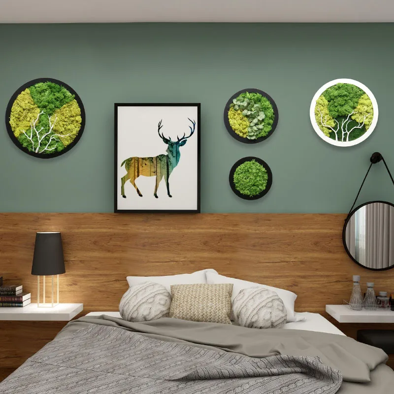 Искусственные зеленые растения настенная фоторамка подвесное украшение на