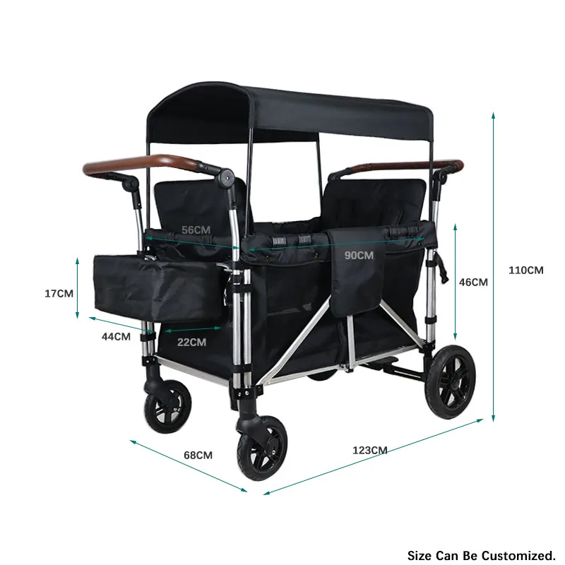 Всесезонная детская коляска-пикап для пассажиров Классическая двухсторонняя