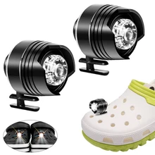 1pc Lightweight Headlights Outdoor Camping Croc Charms Shoe Decor Adult Kids Waterproof Shoe Light for Dog Walking Night Running