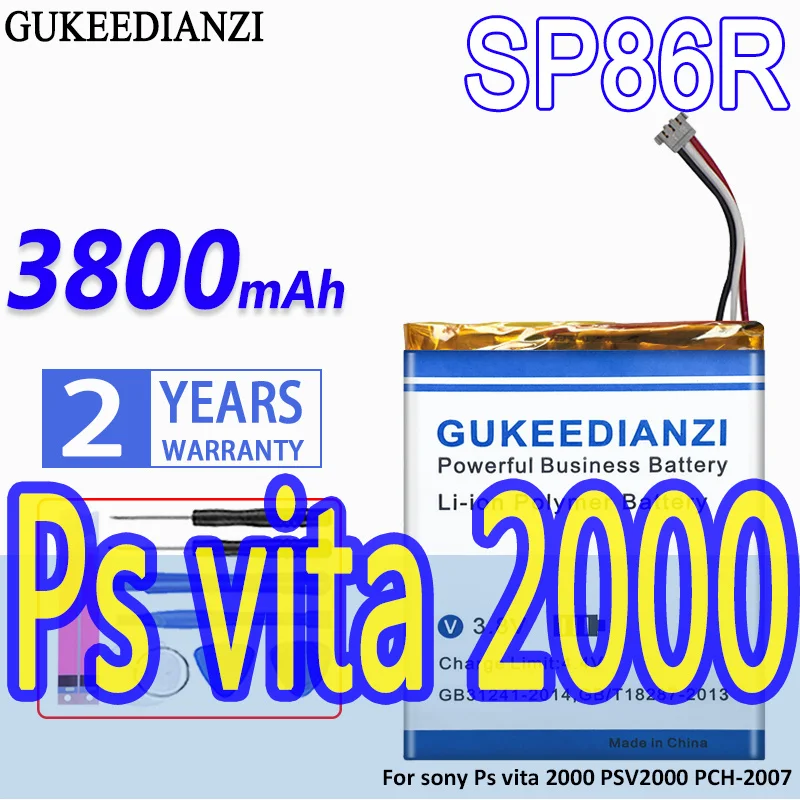

GUKEEDIANZI Battery SP86R 3800mah for Sony Ps Vita 2000 Psvita2000 PSV 2XXX PSV SP86R PSV2000 PCH-2007 4-451-971-01 PS Vita 2007