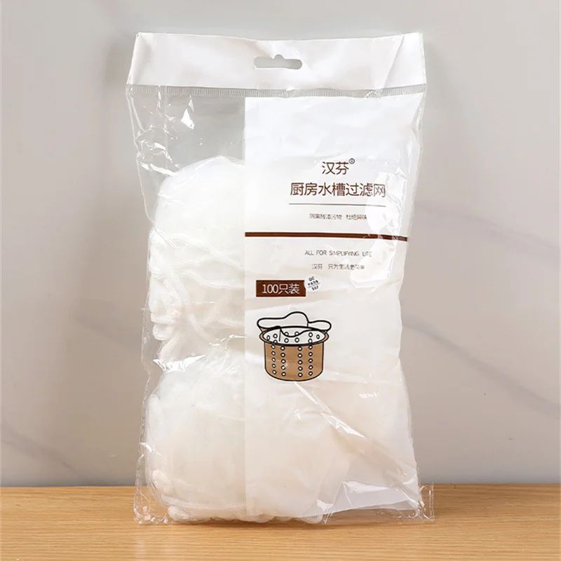 

100pcs Kitchen Sink Sink Filter Mesh Vegetable Sink Leakage Mesh Floor Drain Hair Sewer Garbage Bag Garbage Net