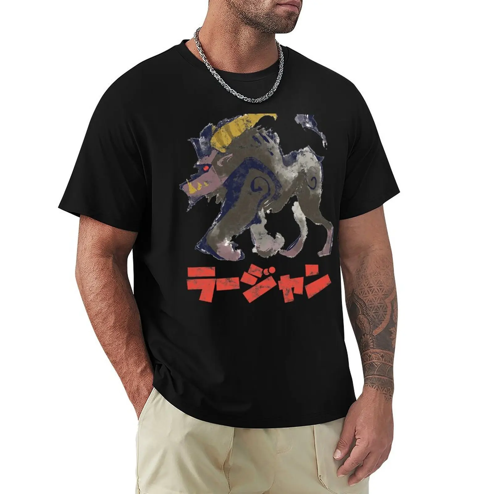 Фото Футболка Monster Hunter Rise Rajang Kanji Icon, обычная футболка стандартного кроя №1