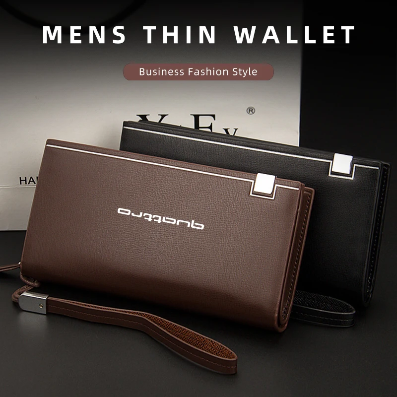 Мужской бумажник кредитный идентификатор кожаный кошелек для водительских прав