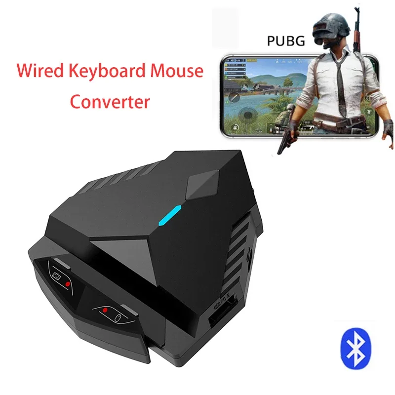 

Wired USB Connection Keyboard Mouse Adapter Bluetooth Gaming Keyboard Mouse Converter For PUBG Phone Adapter