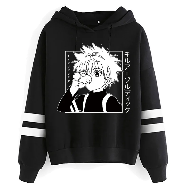 

Unisex Kawaii unter X unter oodies Sweatsirts Killua Zoldyck isoka x Anime Mana oodie arajuku ip op Streetwear Male