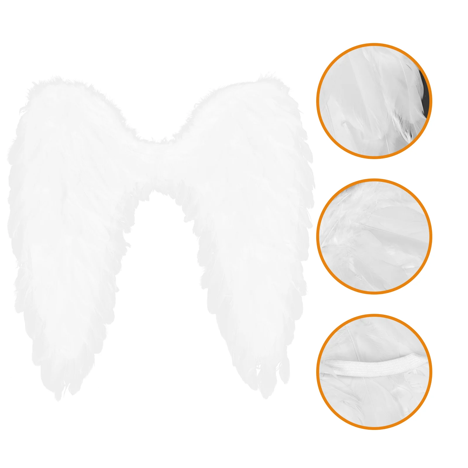 

Fairy Costume Women White Cupid Wing Party Cosplay Performing Christmas Decor Backside Up Dress Play Role Performance Adornment