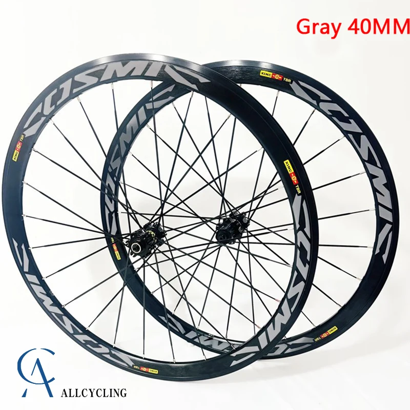

Bicycle Wheelset Newest 700C 40mm Road Bike 6061 Aluminum Alloy Clincher Rims Thru Axle Center Lock Hub For 8/9/10/11S Bike Part