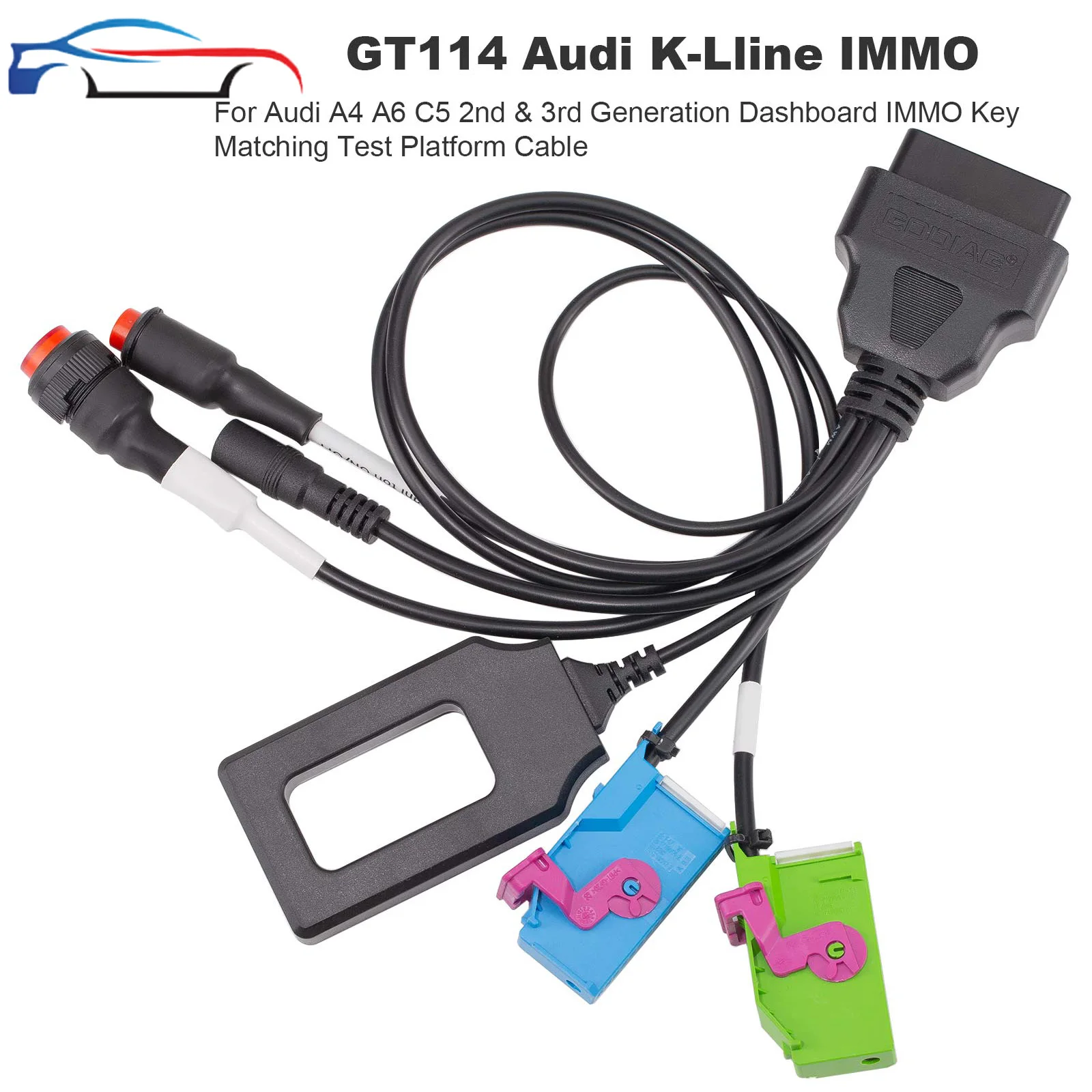 

GODIAG GT114 для Audi K-Lline IMMO A4 A6 C5 C4 приборная панель 2-го/3-го поколения IMMO, соответствующий ключу, кабель тестовой платформы