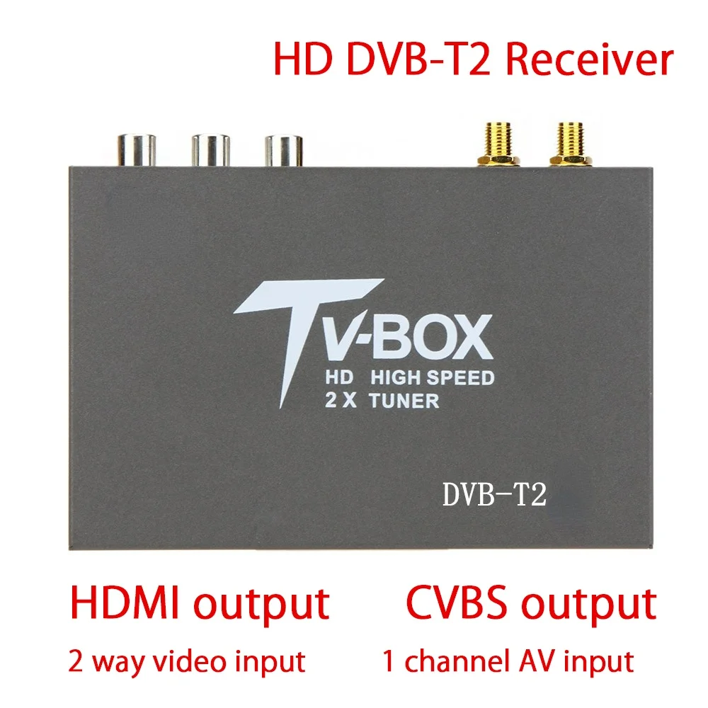 

160km/h High Speed T338B H.264 HD DVB-T2 Car Digital TV Tuner DVB-T MPEG-4 Mobile TV Box Receiver with Dual Amplifier Antenna