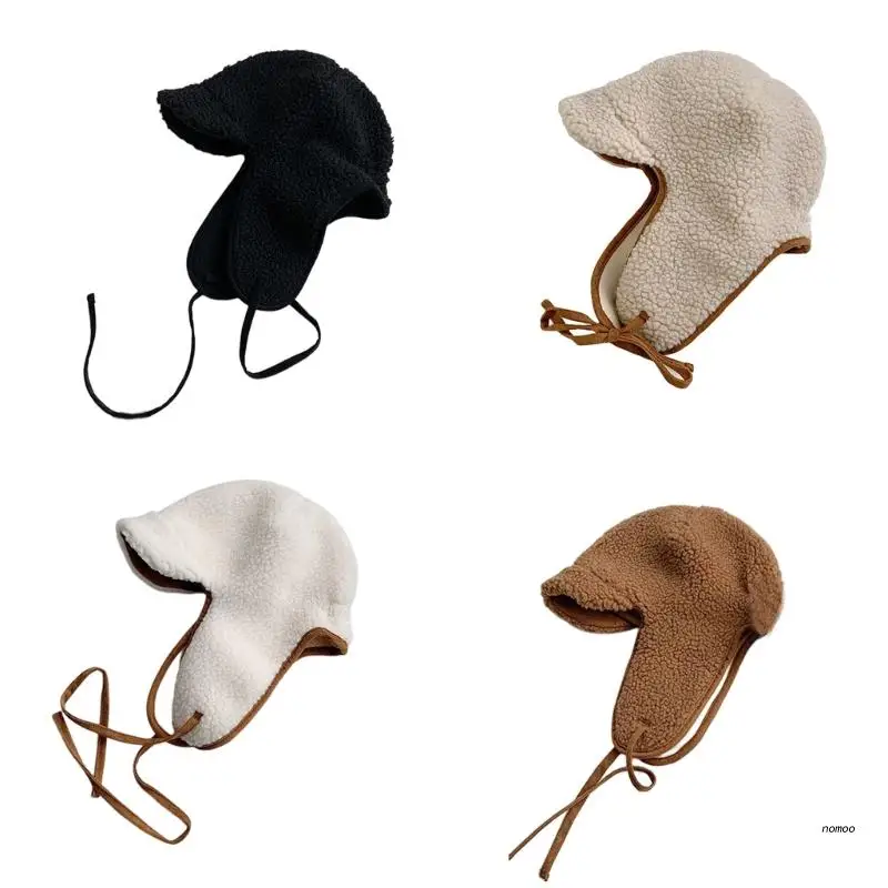 

Plush Earflap Hat Bomber Hat Plush Trapper Hat Ski Hat Hooded Hat Fleece Earflap