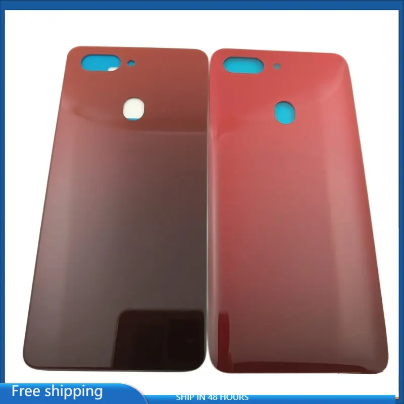 

For OPPO R15 Straight / Curved Screen Battery Cover Back Glass Panel Rear Door Housing Case Replacement Part