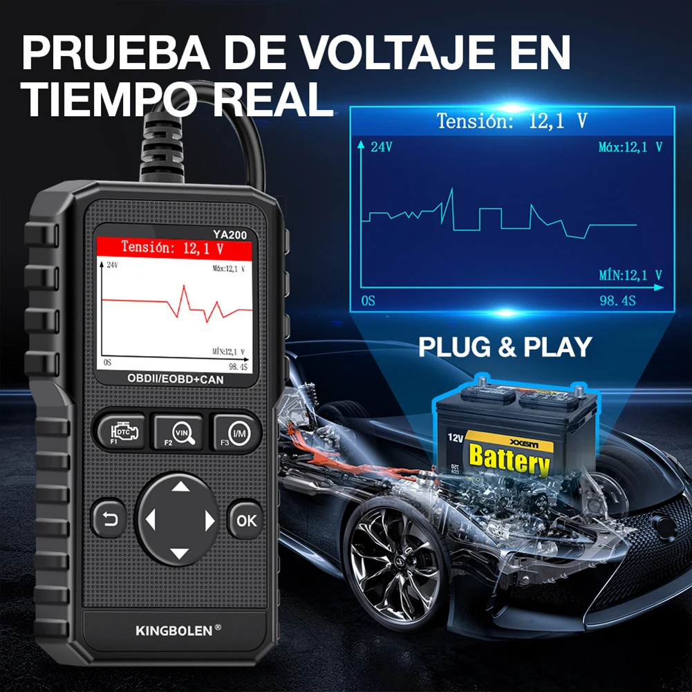 

Автомобильный детектор ошибок OBD2, диагностический инструмент с цветным экраном