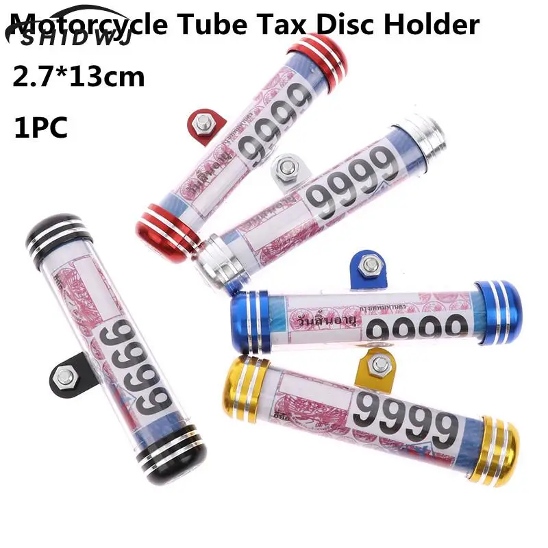 

1PC Motorcycle Motorbike Tube Tax Disc Cylindrical Holder Waterproof Frame License Plate Placement Tube Motorcycle Accessories