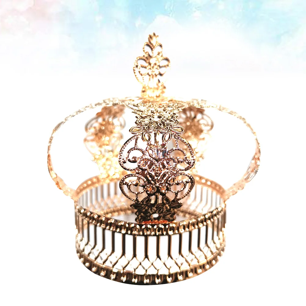 

Cake Birthday Decorations Tiaratopper Party Toppers Cakes Decorationwedding Babyshower Ornaments Decor Gold Mini Hair Brown