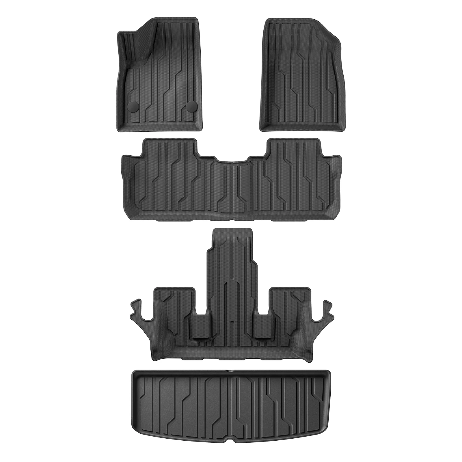 

SMABEE для GMC Acadia 6Seat 2017-2023 TPE Коврики для багажника Коврики для багажника Защитная накладка для пола Черный