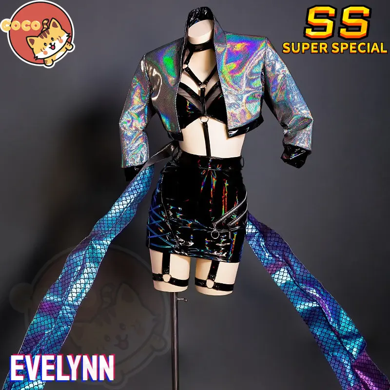

CoCos-SS Game LOL KDA Evelynn Cosplay Costume Game Cos League of Legends ALL OUT Cosplay K/DA Evelynn Costume and Wig